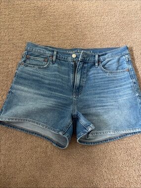 American Eagle Outfitters Straight Medium Blue Denim High-Rise Women’s Shorts